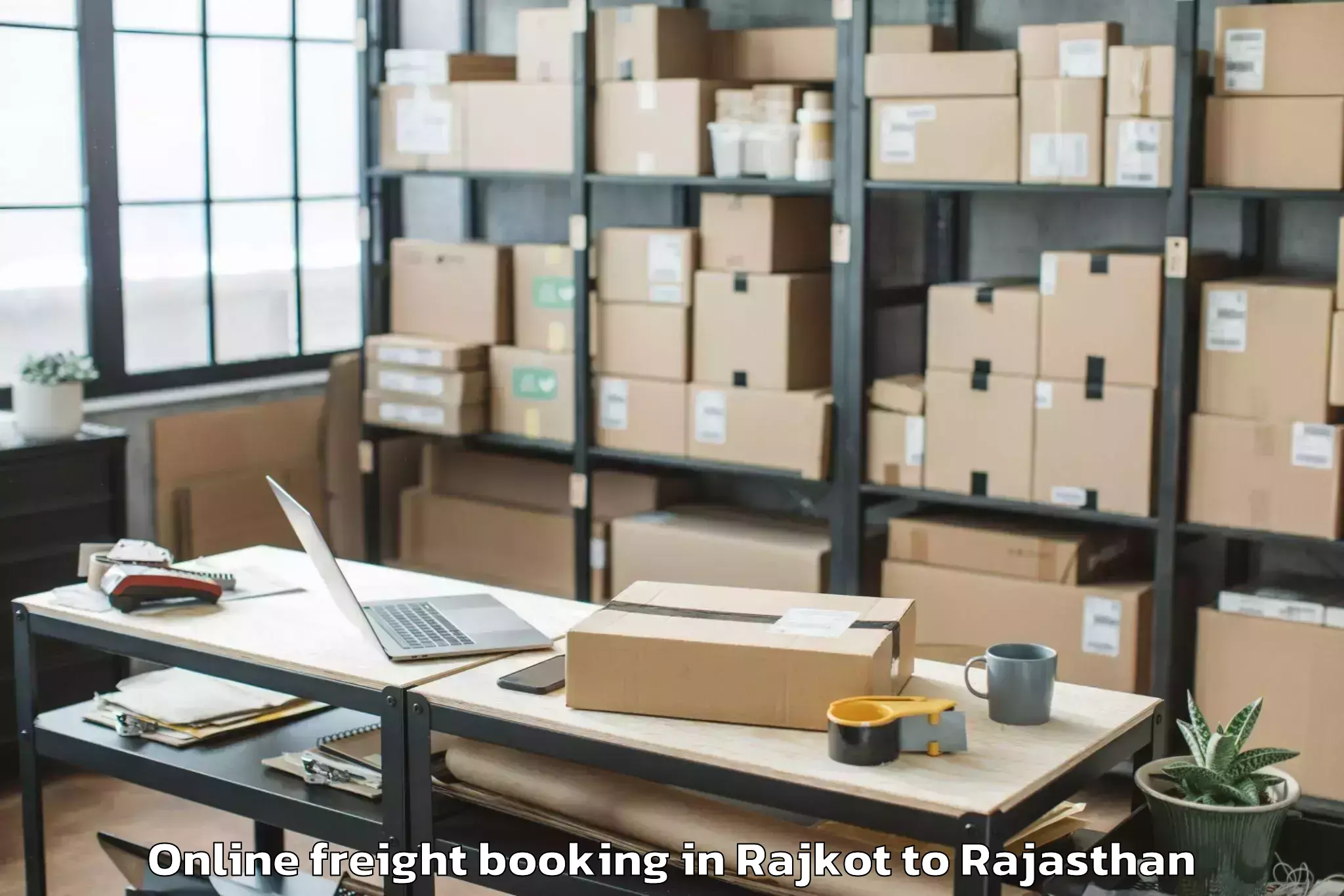 Book Rajkot to Ladnu Online Freight Booking Online